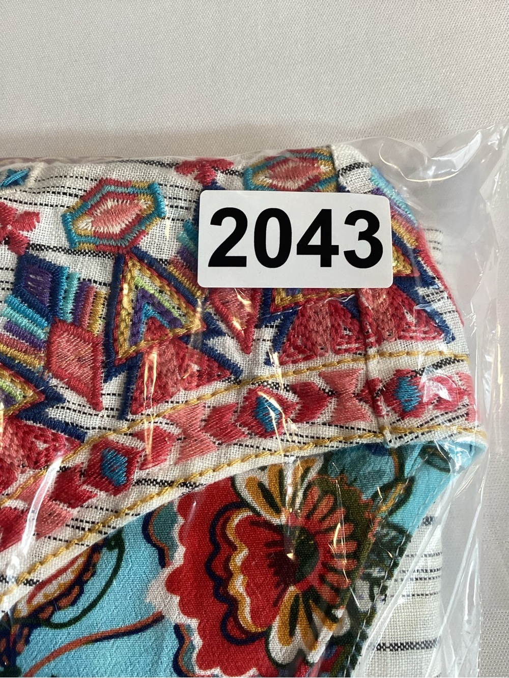 John Mark White Striped Tunic with Multicolor Embroidery - Picture 13 of 13